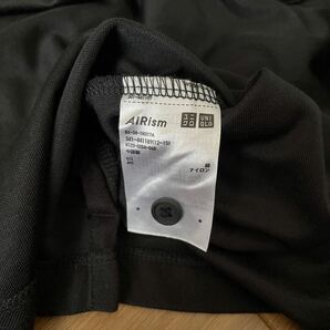 送料無料 ユニクロ セオリー エアリズム スリムフィット フルオープンポロシャツ 大きいサイズ XL 半袖シャツ ブラック Theory UNIQLO の画像4