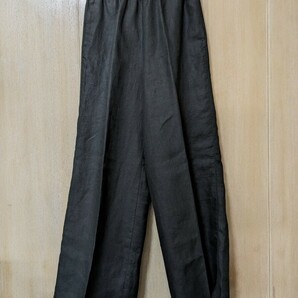 1回着用 ドゥーズィエムクラス Deuxieme Classe Handsome リネン パンツ 36 ブラック ¥37,400税込の画像3