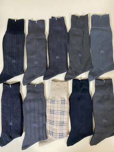 1 jpy ~BURBERRYS/ Burberry [ new goods ] gentleman socks free size 10 pair collection hose Mark 