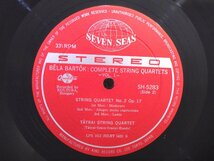 LP レコード Tatrai Quartet タートライ四重奏団 Bela Bartok バルトーク弦楽四重奏曲全集 第1巻 【 E- 】 D9841T_画像6