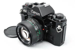 【意外と綺麗・シャッター鳴き無し】★キャノン・モルト新品交換済★ Canon A-1 #0642 + CANON LENS NEW FD 50㎜ f/1.4 #0643