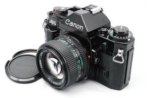 【意外と綺麗・シャッター鳴き無し】★キャノン・モルト新品交換済★ Canon A-1 #0659 + CANON LENS NEW FD 50㎜ f/1.4 #0656