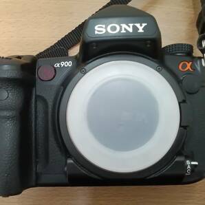 【SONY】デジタル一眼レフ α900 DSLR-A900 + レンズ4点 + HVL-F58AMスピードライト コンパクトフラッシュ8GB付 まとめ出品 通電確認済の画像3