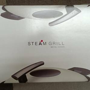 【調理器具】★未使用品★ AUX STEAM GRILL 蒸し+焼き IH・ガス火対応 レシピ取扱説明書付き グリルパン 角型の画像2