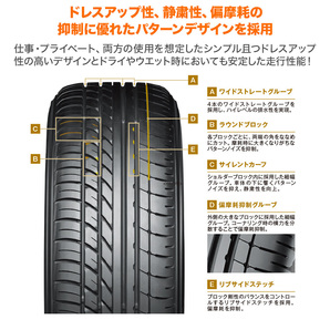 ヨコハマ PARADA パラダ PA03 165/55R14 95/93N ブラックレター サマータイヤのみ・送料無料(4本セット)の画像3