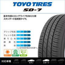 トーヨー TOYO SD-7 215/50R17 91V サマータイヤのみ・送料無料(2本)_画像2