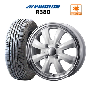 サマータイヤ ホイール 4本セット ウェッズ グラフト 8S WINRUN ウインラン R380 155/65R14