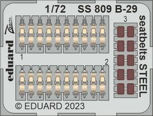 エデュアルド ズーム1/72 SS809 Boeing B-29 Superfortress seatbelts for Academy and Hobby 2000 kits