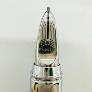 PARKER パーカー インジェニュイティ 万年筆 箱付き ブラック シルバーカラー 名前刻印あり 中古品 保管品 事務用品 おしゃれ 1円出品 3600の画像6