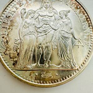10FRANCS 1965 フランス 外国銀貨 25ｇ LIBERTE EGALITE FRATERNITE 保管品 変色有り 貨幣 古銭 ヨーロッパ アンティーク コイン 3598の画像6