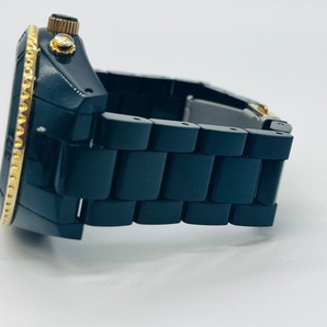 adidas アディダス ADH2948 クロノウォッチ クロノグラフ ブラック×ゴールド 腕時計 クォーツ デイト 黒文字盤 QZ メンズ 中古 3586 の画像8