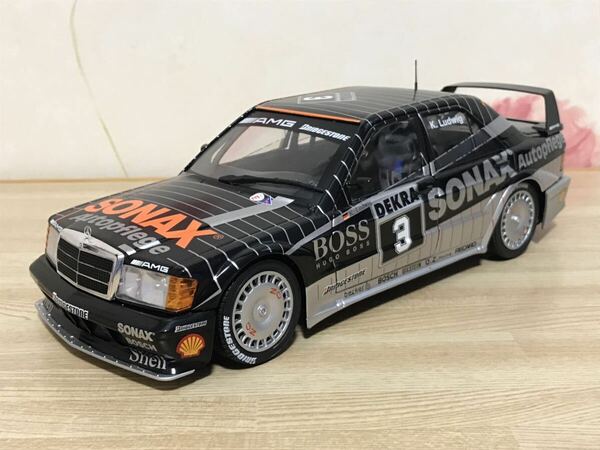 送料無料　1/18 メルセデスベンツ 190E Evo DTM ソナックス レーシングカー ミニカー ソリド SOLiDO MERCEDES BENZ SONAX RACING CAR 京商