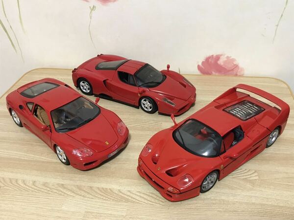 送料無料　1/18 フェラーリ 360モデナ F50 エンツォ ミニカーセット ホットウィール ブラーゴ HOTWHEELS BURAGO FERRARI MODENA ENZO