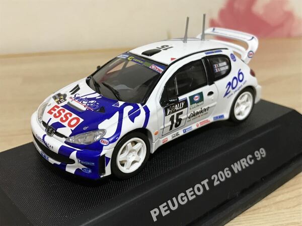 送料無料　1/43 プジョー 206 WRC 1999 ラリーカー ミニカー JADI MODEL CRAFT PEUGEOT RALLY CAR