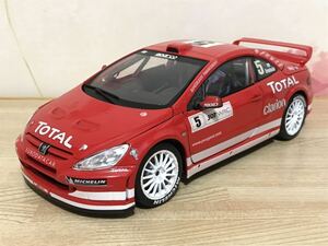 送料無料　1/18 プジョー 307 WRC ラリーカー ミニカー マイスト Maisto PEUGEOT RALLY CAR