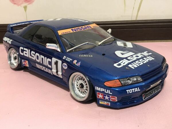 送料無料　1/10 タミヤ 日産 スカイライン GT-R R32 カルソニック レーシングカー TAMIYA NISSAN SKYLINE CALSONIC RACING CAR