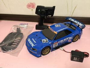 1/10 タミヤ TT-01 TTU-01 プロポ CPR-01 スポーツチューンモーター カルソニック スカイライン GT-R R34 ラジコンセット TAMIYA SKYLINE