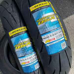 ダンロップ Q5A ダンロップ Q5A 110/70R17 140/60R18 前後セット NSR250R等に 国内正規品 フレッシュタイヤ！