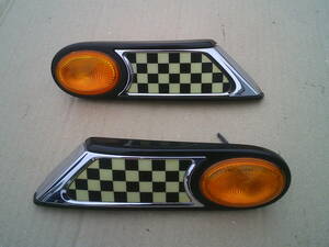 * MF16 Mini R56 R55 winker side marker left right checker flag * BMW Mini MINI ME14 MF16S Cooper Cooper S ML16 MM16