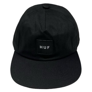 ハフ キャップ 帽子 HT00714 コットン素材 ブラック ワンサイズ ボックスロゴ フラットバイザー ユニセックス HUF SET BOX SNAPBACK 新品の画像2