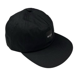 ハフ キャップ 帽子 HT00714 コットン素材 ブラック ワンサイズ ボックスロゴ フラットバイザー ユニセックス HUF SET BOX SNAPBACK 新品の画像3