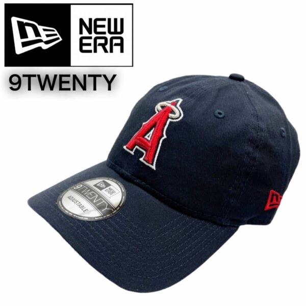 ニューエラ キャップ 9TWENTY 920 ベースボールキャップ MLB 柔らか エンゼルス ネイビー クロスストラップ NEWERA 9TWENTY 新品