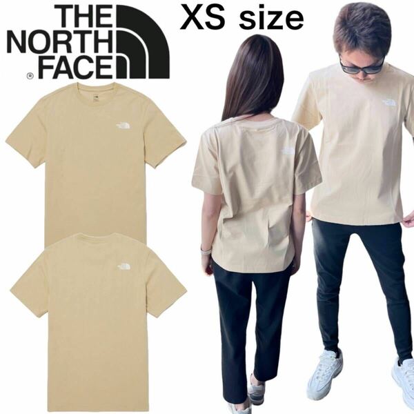 ザ ノースフェイス Tシャツ 半袖 カットソー コットン素材 クルーネック ライトベージュ XSサイズ THE NORTH FACE COTTON BASIC S/S TEE