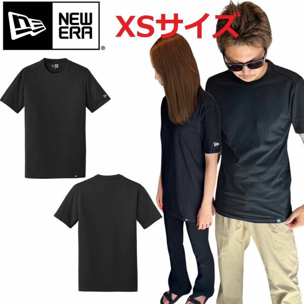 ニューエラ 半袖 Tシャツ NEA100 ロゴ ヘリテージ ブラック XSサイズ ユニセックス クルーネック NEWERA HERITAGE BLEND CREW TEE 新品