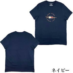トミーヒルフィガー トップス 半袖Tシャツ 09T4326 コットン プリントロゴ ネイビー Mサイズ TOMMY HILFIGER S/S CREW NECK 新品の画像3