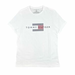 トミーヒルフィガー トップス 半袖Tシャツ 09T4325 コットン プリントロゴ ホワイト XLサイズ TOMMY HILFIGER S/S CREW NECK 新品の画像5