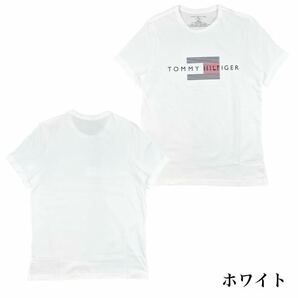 トミーヒルフィガー トップス 半袖Tシャツ 09T4325 コットン プリントロゴ ホワイト Mサイズ TOMMY HILFIGER S/S CREW NECK 新品の画像4