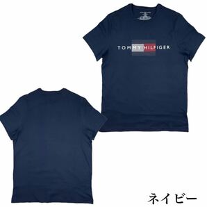 トミーヒルフィガー トップス 半袖Tシャツ 09T4325 コットン プリントロゴ ネイビー Mサイズ TOMMY HILFIGER S/S CREW NECK 新品の画像3