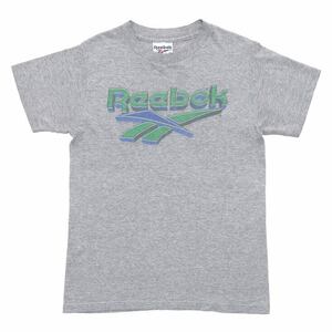 【送料無料】80sリーボック ロゴ USA製 霜降りグレー ヴィンテージTシャツ Reebok サイズM 古着 @BE0011