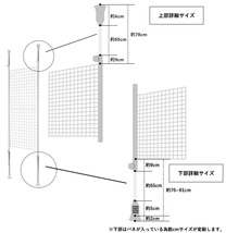 在庫限り　伸縮棒棚　突っ張りメッシュハンガー　つっぱり式パーテーション64幅　壁面収納間仕切り/パーティション　店舗業務用品_画像3