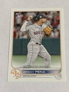 JEREMY PENA 2022 TOPPS UPDATE RC ROOKIE DEBUT ASTROS