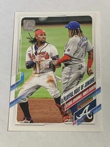 RONALD ACUNA JR. VLADIMIR GUERRERO JR. 2021 TOPPS SERIES 1 #61 BRAVES BLUEJAYS 即決