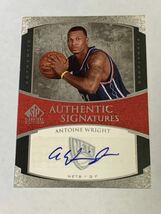 ANTOINE WRIGHT 2005-06 UD UPPER DECK SP SIGNATURE EDITION AUTHENTIC SIGNATURE AUTO_画像1