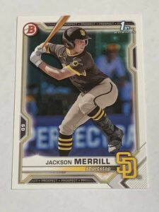 JACKSON MERRILL 2021 BOWMAN DRAFT PAPER RC PADRES