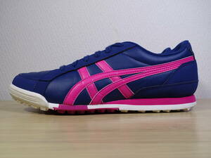 ◇ asics アシックス GEL-PRESHOT ゲルプレショット スパイクレス GOLF【1113A009】◇ 25.0cm ゴルフシューズ ネイビー ピンク