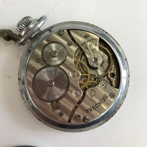 SEIKOSHA 懐中時計 手巻き 稼働品 アンティーク 当時物 希少 PRECISION 7石 懐中時計の画像8