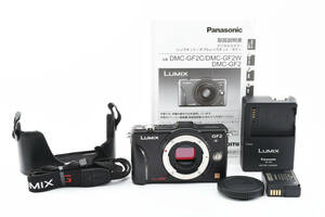 ★外観極上品★ Panasonic パナソニック LUMIX DMC-GF2 ブラック デジタルミラーレスカメラ ボディ #1259