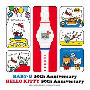 HELLO KITTY 50th Anniversary 限定 BABY-G ハローキティ コラボレーションモデル CASIO G-SHOCK カシオ BABY-G 30th Anniversaryの画像2
