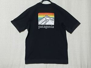 【Patagonia】パタゴニア ポケット Tシャツ ブラック クロ バックプリント サイズM Responsibill-Tee