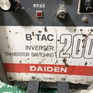中古品 溶接機 DAIDEN ダイデン BTAC200 直流アーク溶接機 鉄工 金属加工 ウェルダー 電気溶接 ITF16ME9M6E0の画像2