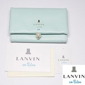 [ новый товар не использовался ] Lanvin on голубой автомобиль peru футляр для визитных карточек мята 