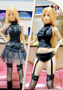  Gothic and Lolita способ костюм + подвязка комплект 1/6 размер TBLeaguefa Ise n Cool Girl fi механизм Obi tsuazon Jenny Barbie кукла одежда licca 