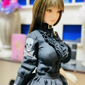 ゴスロリ風 衣装 セット 1/6サイズ TBLeague ファイセン クールガール フィギア オビツ アゾン ジェニー バービー ドール 服 リカ タカラの画像1