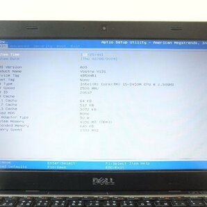 ノートパソコン■ジャンク■デル DELL■Vostro V131■Core i5-2450M 4GB(メモリ) 13.3型■HDDなし■OSなし■③の画像5
