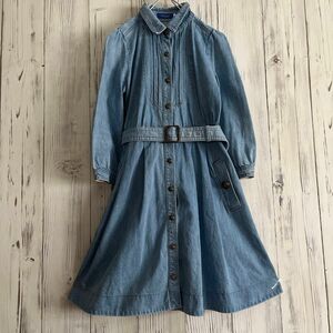 BURBERRY BLUE LABEL バーバリーブルーレーベルデニムワンピース　ベルト付