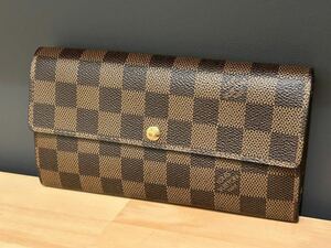 原1【1円スタート】LOUIS VUITTON ルイヴィトン ポルトフォイユサラ ダミエ 長財布 二つ折り N61734 SB1107